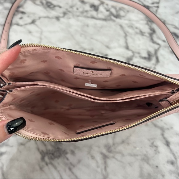 Kate Spade Leila Triple Gusset Crossbody In Rose Smoke - Picture 7 of 11